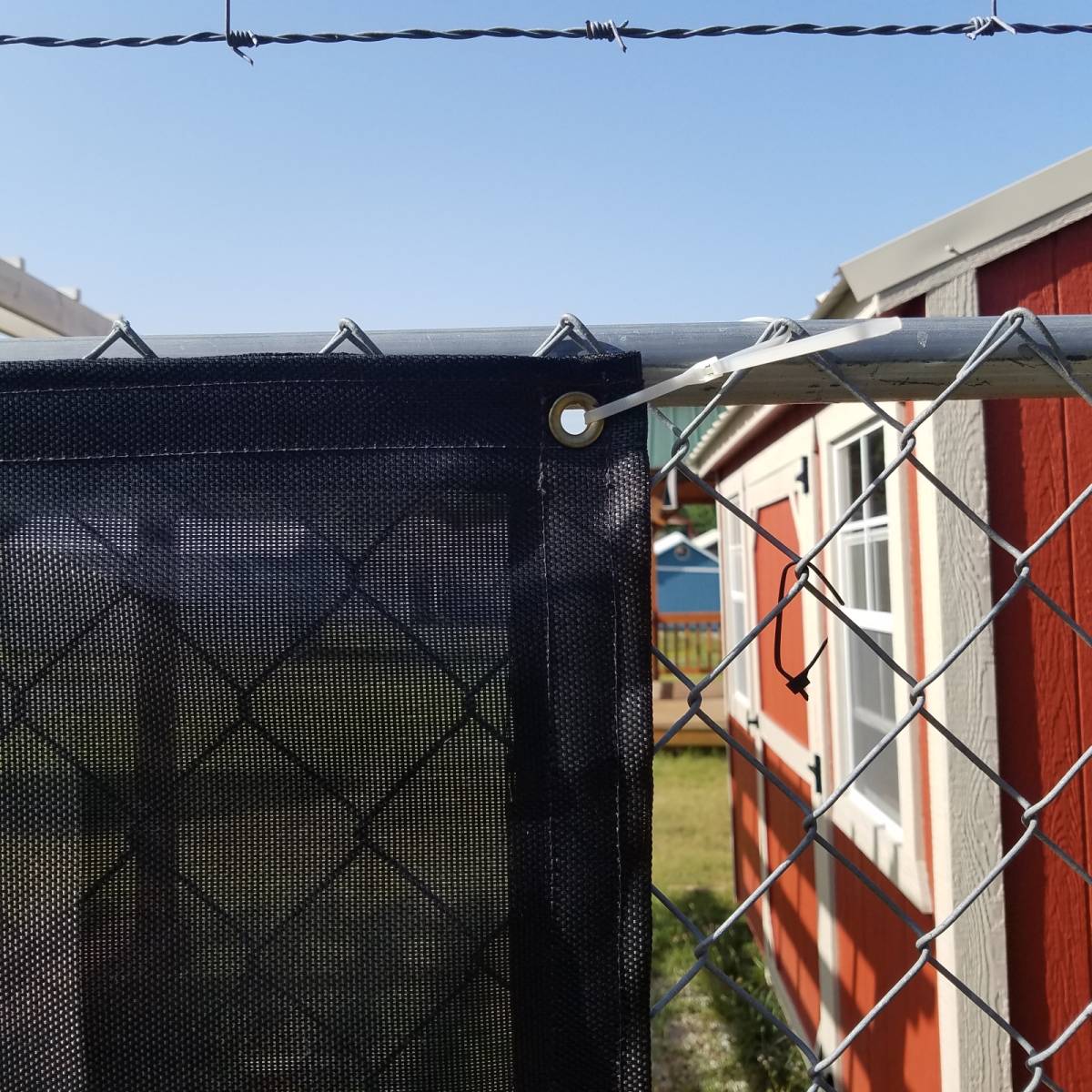 Details about   6 FT Tall Black Privacy Screen Fence Windscreen Mesh Shade Cover Custom Length 
