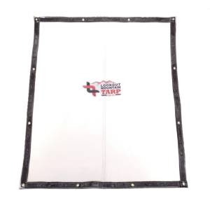 Custom Clear Window Tarp With Grommets for Porch Patio Deck - 30 Gauge Double Polished Clear Vinyl