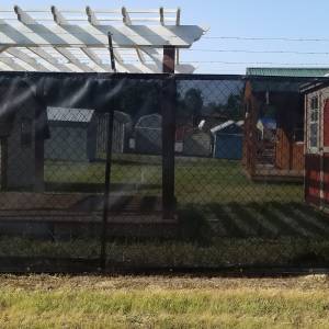 Lookout Mountain Tarp - Custom Privacy Screen Fence Windscreen Tarp Cover - 7.5oz Closed Mesh 95% Solid Black