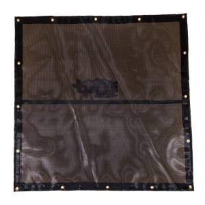 Lookout Mountain Tarp - Custom Square Shaped Tarp Cover - 7.5oz Closed Mesh 95% Solid Black