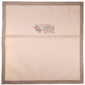 Lookout Mountain Tarp - Custom Square Shaped Tarp Cover - 8.25oz Knitted Mesh 70% Solid