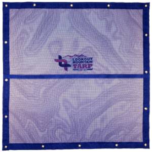 Lookout Mountain Tarp - Custom Square Shaped Tarp Cover - 11oz Vinyl Coated Mesh 55% Solid