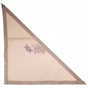 Lookout Mountain Tarp - Custom Right Triangle Shaped Tarp Cover - 8.25oz Knitted Mesh 70% Solid
