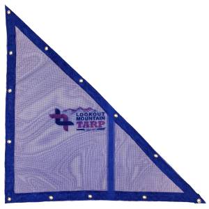 Custom Right Triangle Shaped Tarp Cover - 11oz Vinyl Coated Mesh 55% Solid
