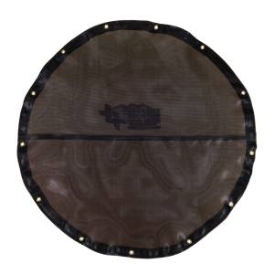 Lookout Mountain Tarp - Custom Round Shaped Tarp Cover - 7.5oz Closed Mesh 95% Solid Black