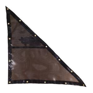 Lookout Mountain Tarp - Custom Right Triangle Shaped Tarp Cover - 7.5oz Closed Mesh 95% Solid Black