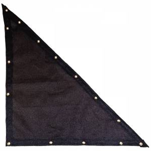Custom Right Triangle Shaped Tarp Cover - 9.5oz Knitted Mesh 95% Solid
