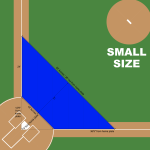 Baseball Batting Practice Mesh Infield Turf Protector Tarp - Trapezoid Shaped
