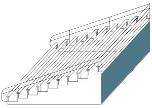 Custom Size Mesh Bleacher Enclosure Tarp Curtain - Rectangular Back Panel
