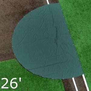 Baseball Base Cover Tarp / Three-Quarter Moon - 18oz Vinyl