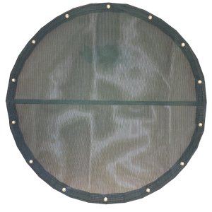Custom Round Baseball Infield Turf Protector Tarp Cover -  Spruce Green 10oz Turf Mesh