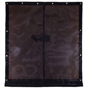 Custom Room Divider Curtain Tarp - 7.5oz Closed Mesh 95% Solid Black