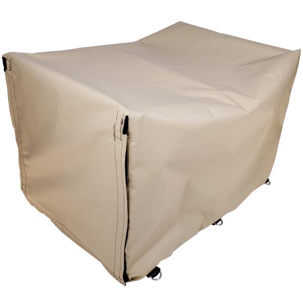 Custom 6-Sided Box Shaped Tarp Cover with Opening - 18oz Vinyl Coated Polyester