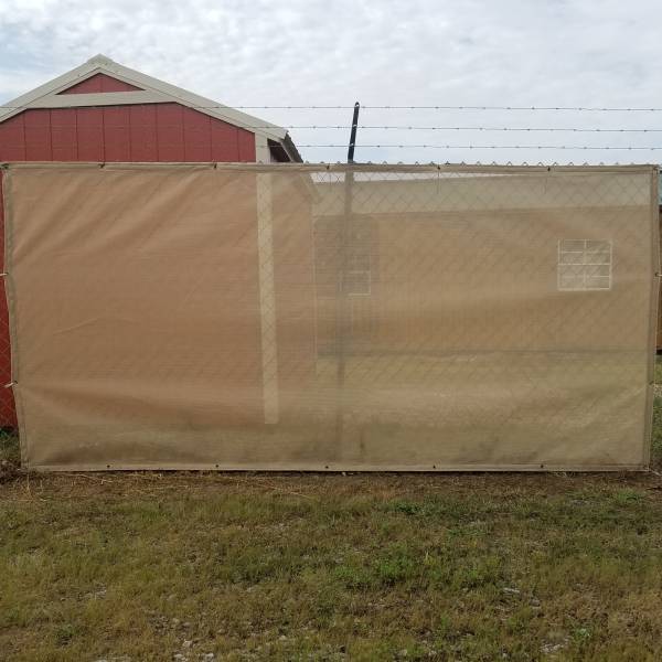 Custom Privacy Screen Fence Windscreen Tarp Cover- 8.25oz Knitted Mesh 70% Solid