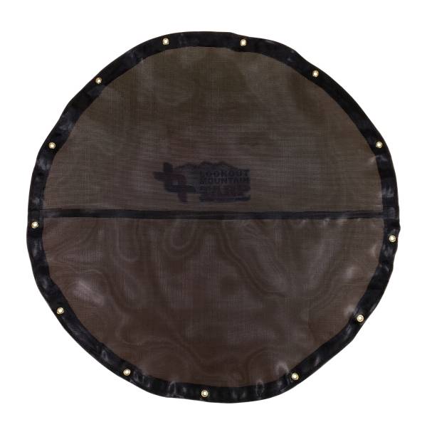 Custom Round Shaped Tarp Cover - 7.5oz Closed Mesh 95% Solid Black