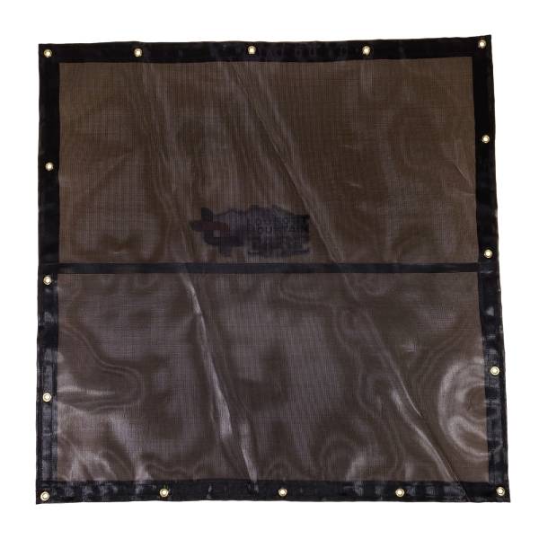 Custom Square Shaped Tarp Cover - 7.5oz Closed Mesh 95% Solid Black