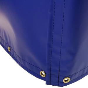 Custom 4-Sided Box Shaped Tarp Cover with Tail Flap - 18oz Vinyl Coated Polyester