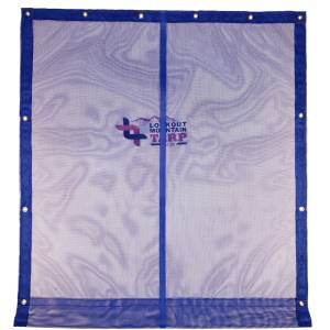 Custom Industrial Curtain Divider Tarp Cover - 11oz Vinyl Coated Mesh 55% Solid