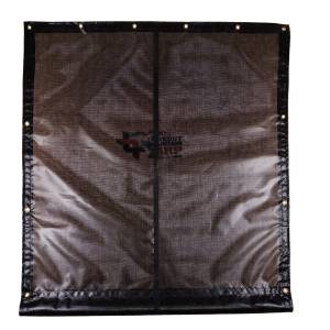 Custom Industrial Curtain Divider Tarp Cover - 9oz Vinyl Coated Mesh 80% Solid