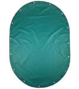 Custom Oval Shaped Tarp Cover - 14oz Solid Vinyl Coated Polyester