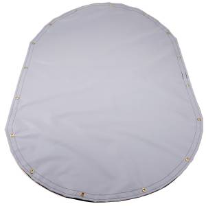 Custom Oval Shaped Tarp Cover - 22oz Solid Vinyl Coated Polyester