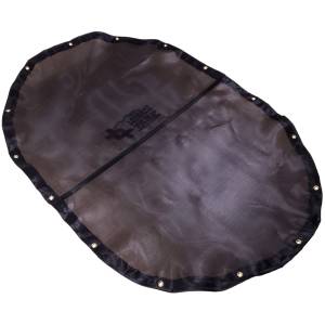 Custom Oval Shaped Tarp Cover - 7.5oz Closed Mesh 95% Solid Black