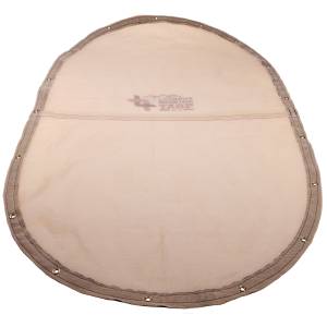 Custom Oval Shaped Tarp Cover - 8.25oz Knitted Mesh 70% Solid