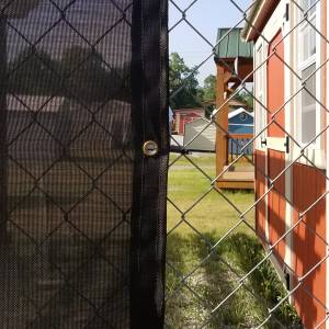 Custom Privacy Screen Fence Windscreen Tarp Cover - 7.5oz Closed Mesh 95% Solid Black