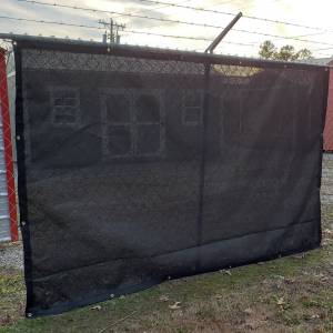 Custom Privacy Screen Fence Windscreen Tarp Cover - 9.5oz Knitted Mesh 95% Solid