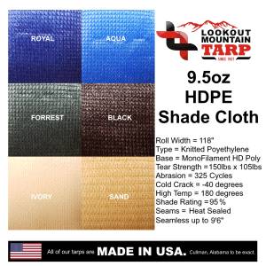 Lookout Mountain Tarp - Custom Privacy Fence Screens Windscreen Tarp - 9.5oz Knitted Mesh 95% Solid - Image 9