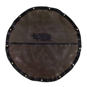 Custom Round Shaped Tarp Cover - 7.5oz Closed Mesh 95% Solid Black