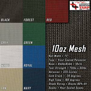Lookout Mountain Tarp - Custom Shade Tarp Cover to fit Chain Link Dugout Wall or Roof - Image 8
