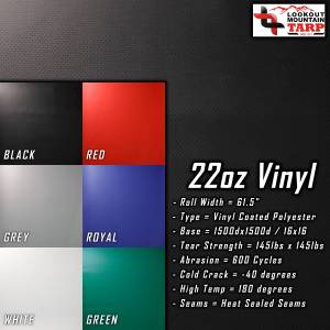Lookout Mountain Tarp - Custom Industrial Curtain Divider Tarp Cover - 22oz Solid Vinyl Coated Polyester - Image 9