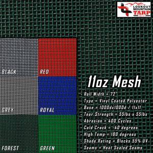 Lookout Mountain Tarp - Custom Room Divider Curtain Tarp - 11oz Vinyl Coated Mesh 55% Solid - Image 9